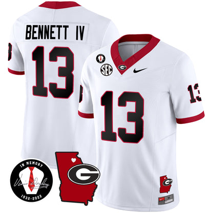 Georgia Bulldogs 2024 Vapor Jersey V4 - Georgia Map - All Stitched