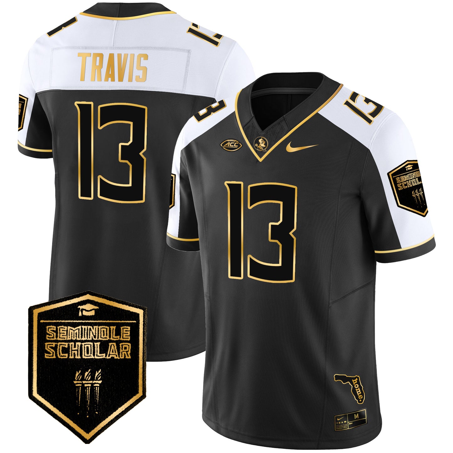 Florida State Seminoles Gold Vapor Jersey - All Stitched