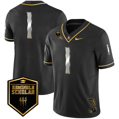 Florida State Seminoles Gold Vapor Jersey - All Stitched