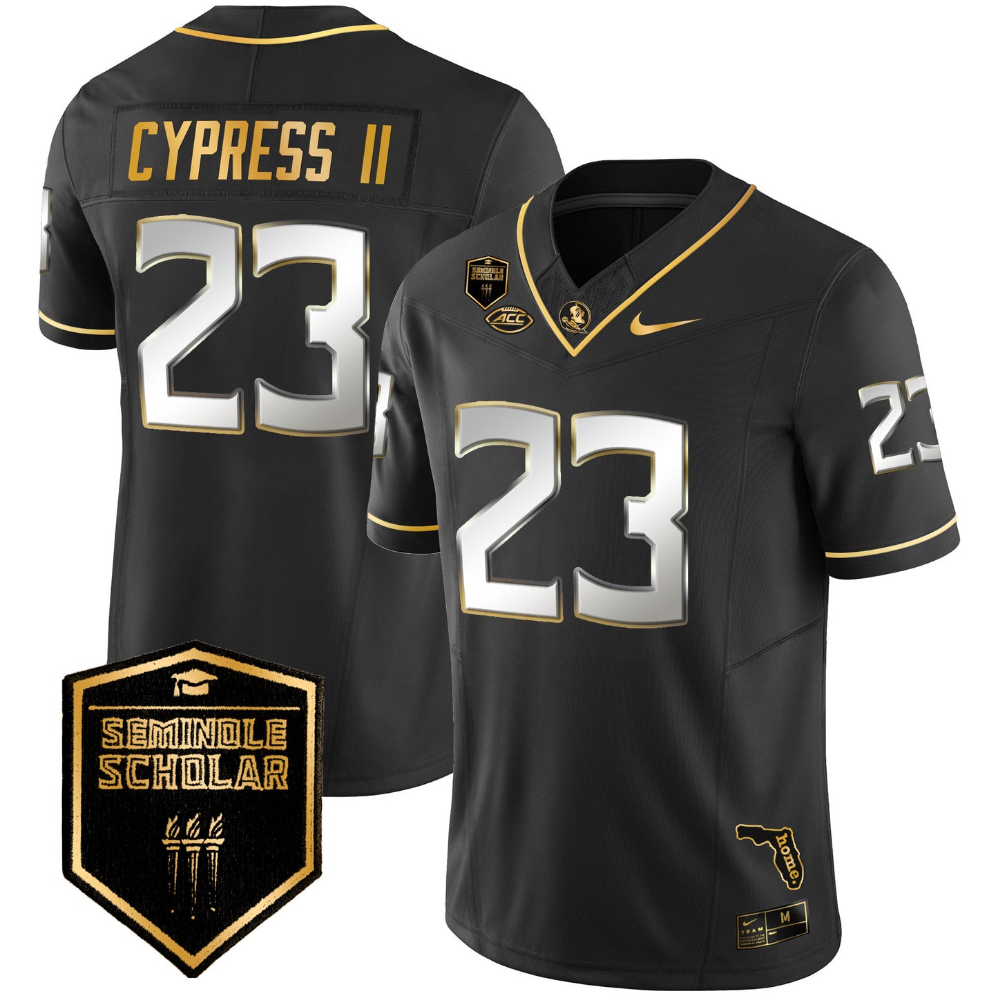 Florida State Seminoles Gold Vapor Jersey - All Stitched