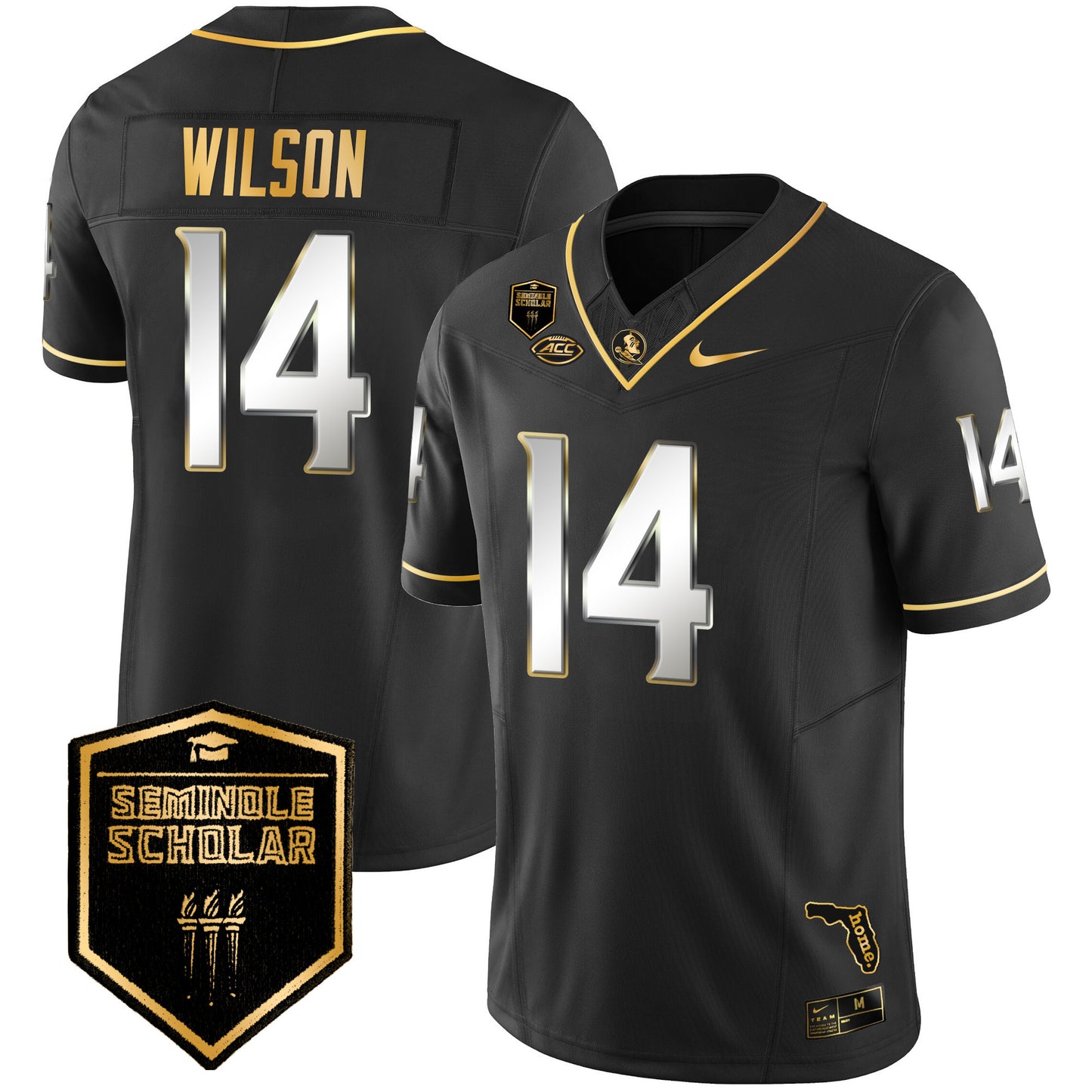 Florida State Seminoles Gold Vapor Jersey - All Stitched