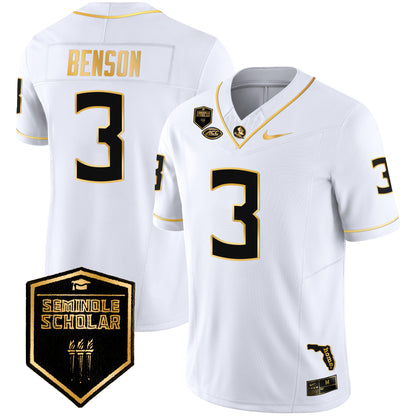 Florida State Seminoles Gold Vapor Jersey - All Stitched