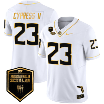 Florida State Seminoles Gold Vapor Jersey - All Stitched