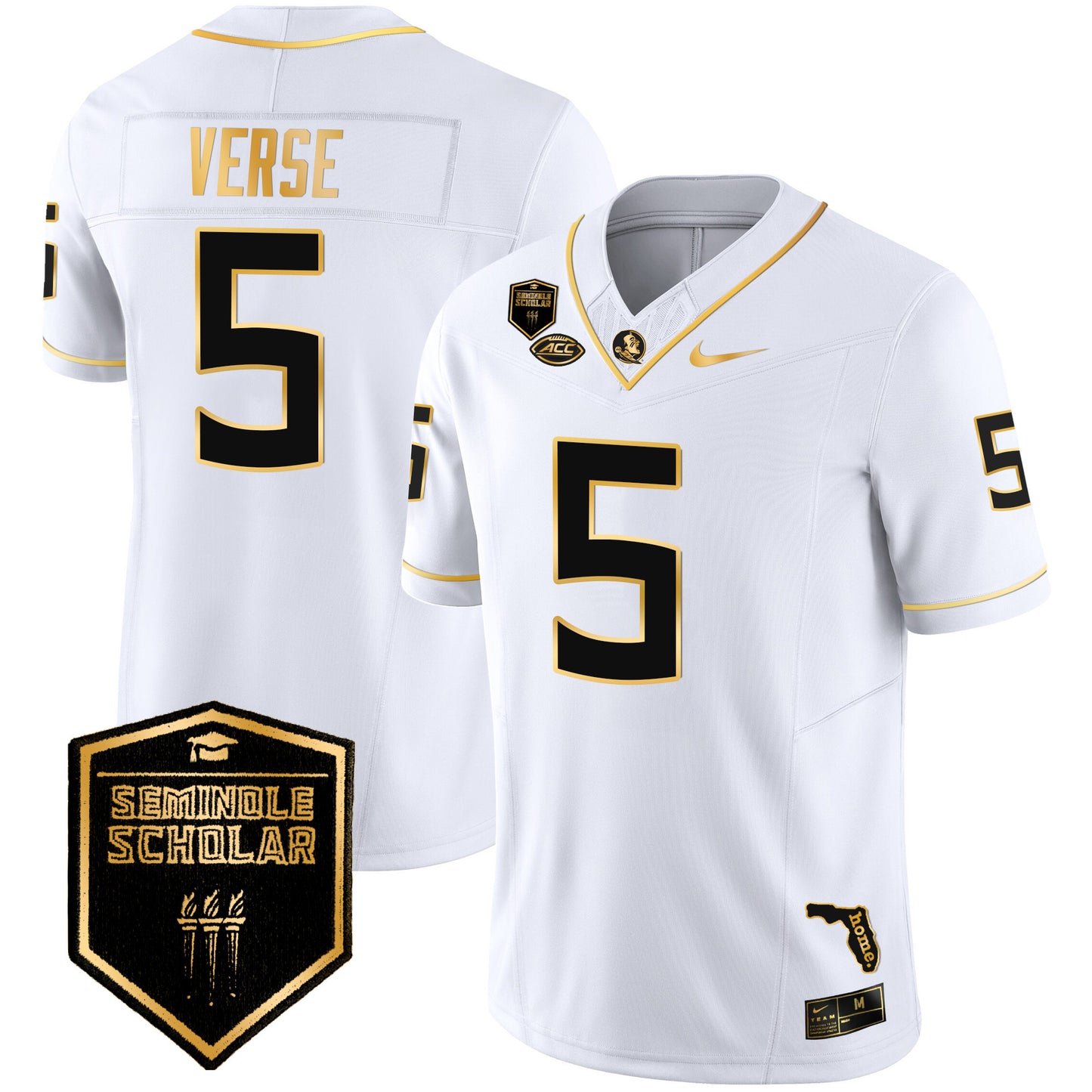 Florida State Seminoles Gold Vapor Jersey - All Stitched