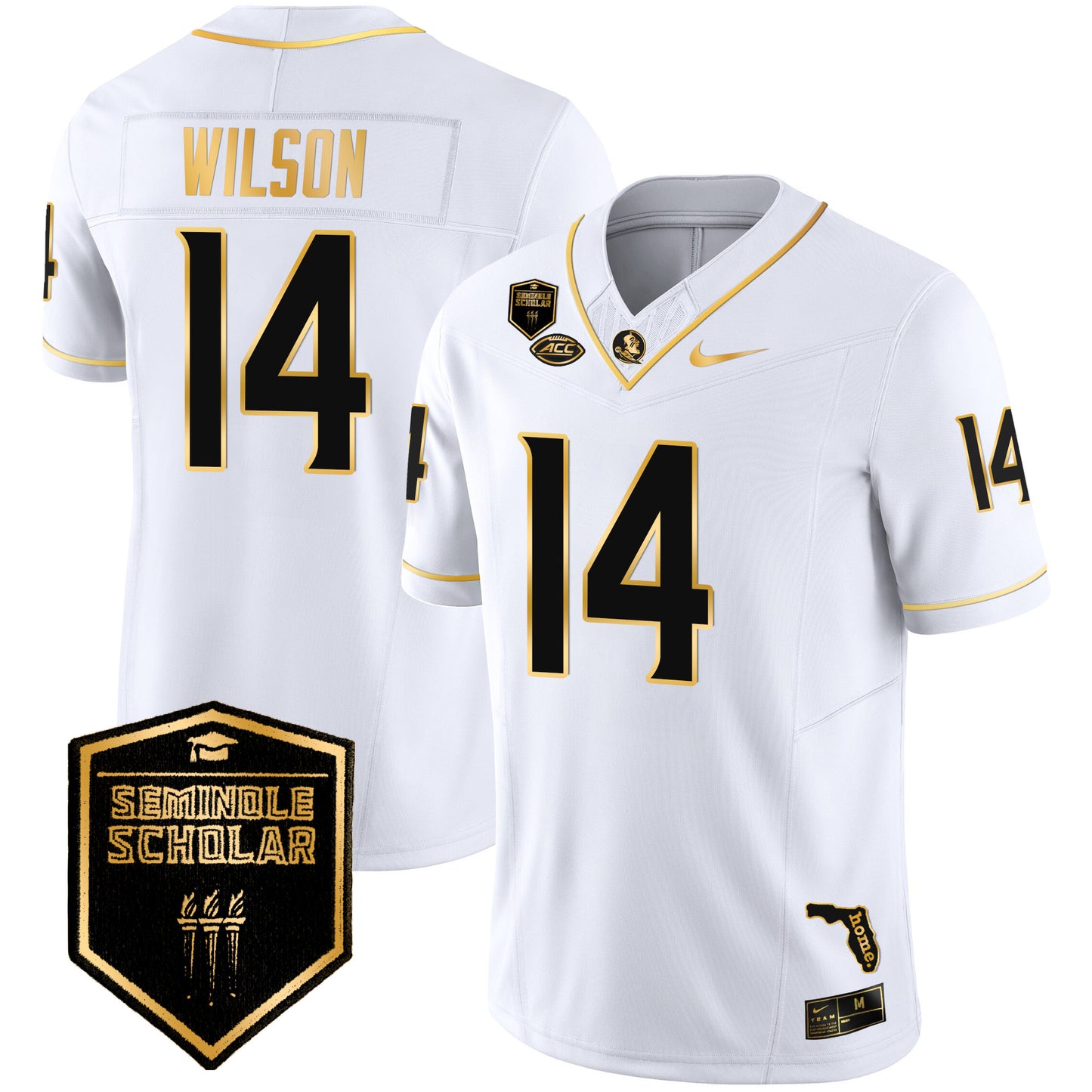 Florida State Seminoles Gold Vapor Jersey - All Stitched