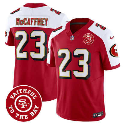 49ers Throwback Faithful To The Bay Patch Vapor Limited Jersey - All Stitched