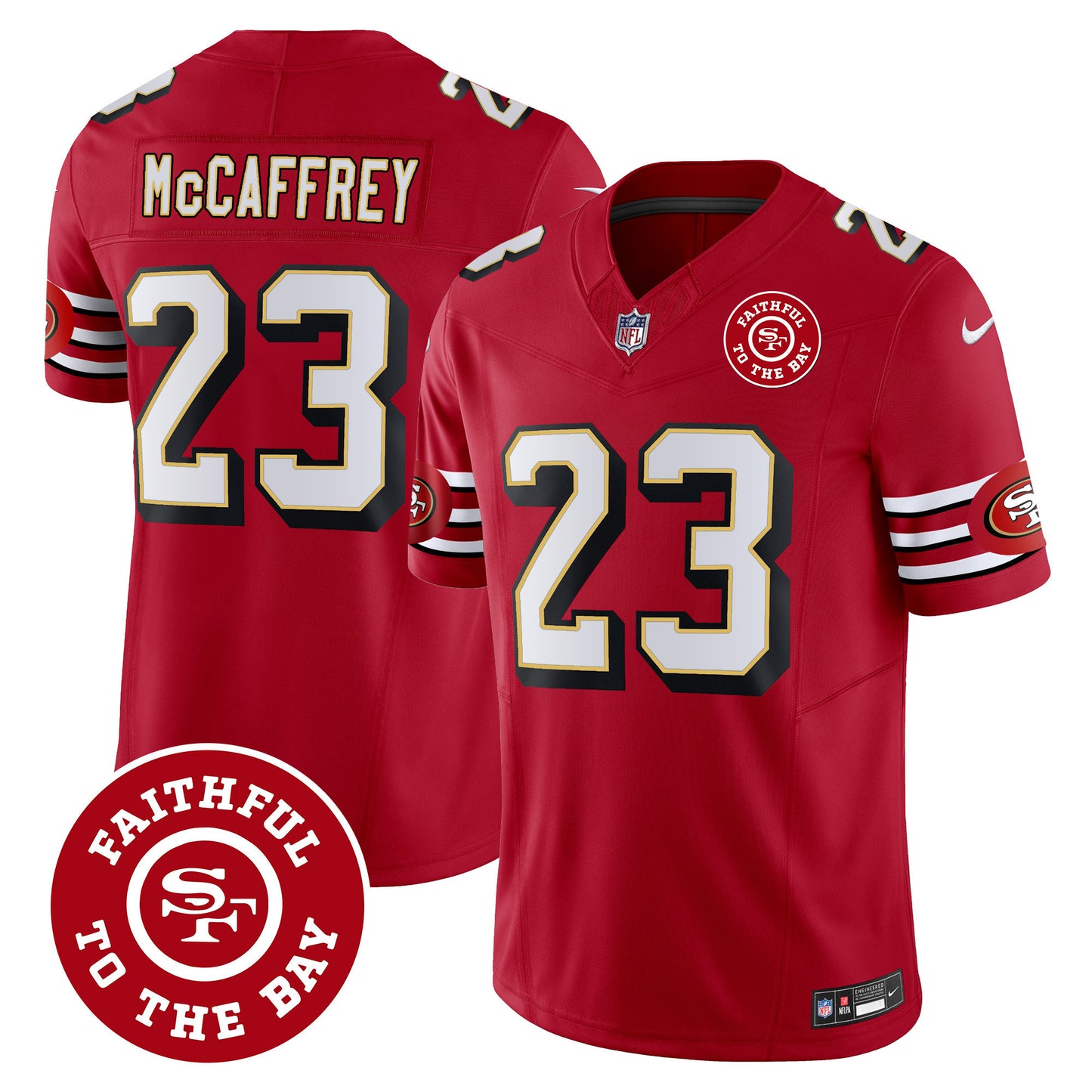 49ers Throwback Faithful To The Bay Patch Vapor Limited Jersey - All Stitched