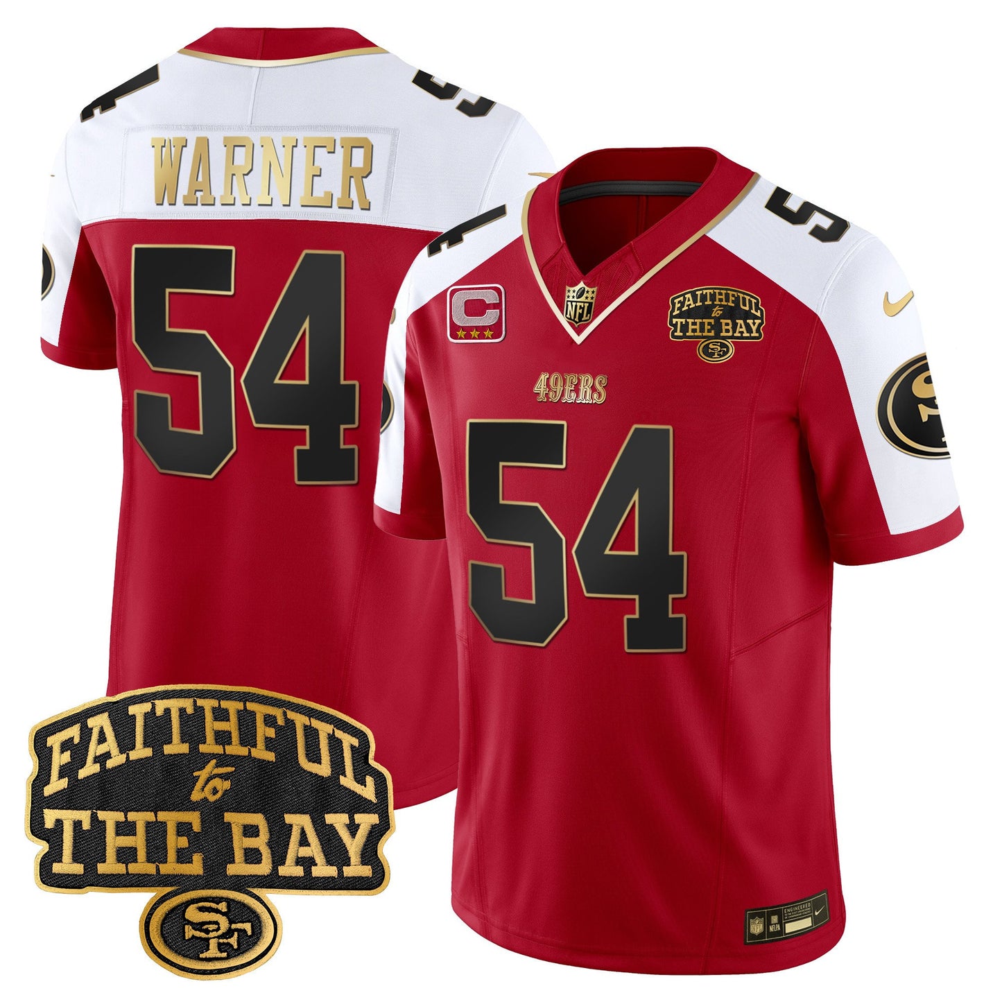 49ers Faithful To The Bay Patch Vapor Limited Jersey V8 - All Stitched