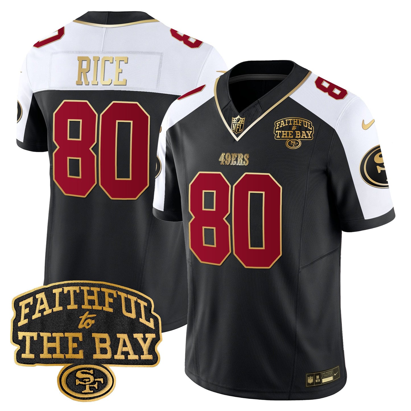 49ers Faithful To The Bay Patch Vapor Limited Jersey V8 - All Stitched