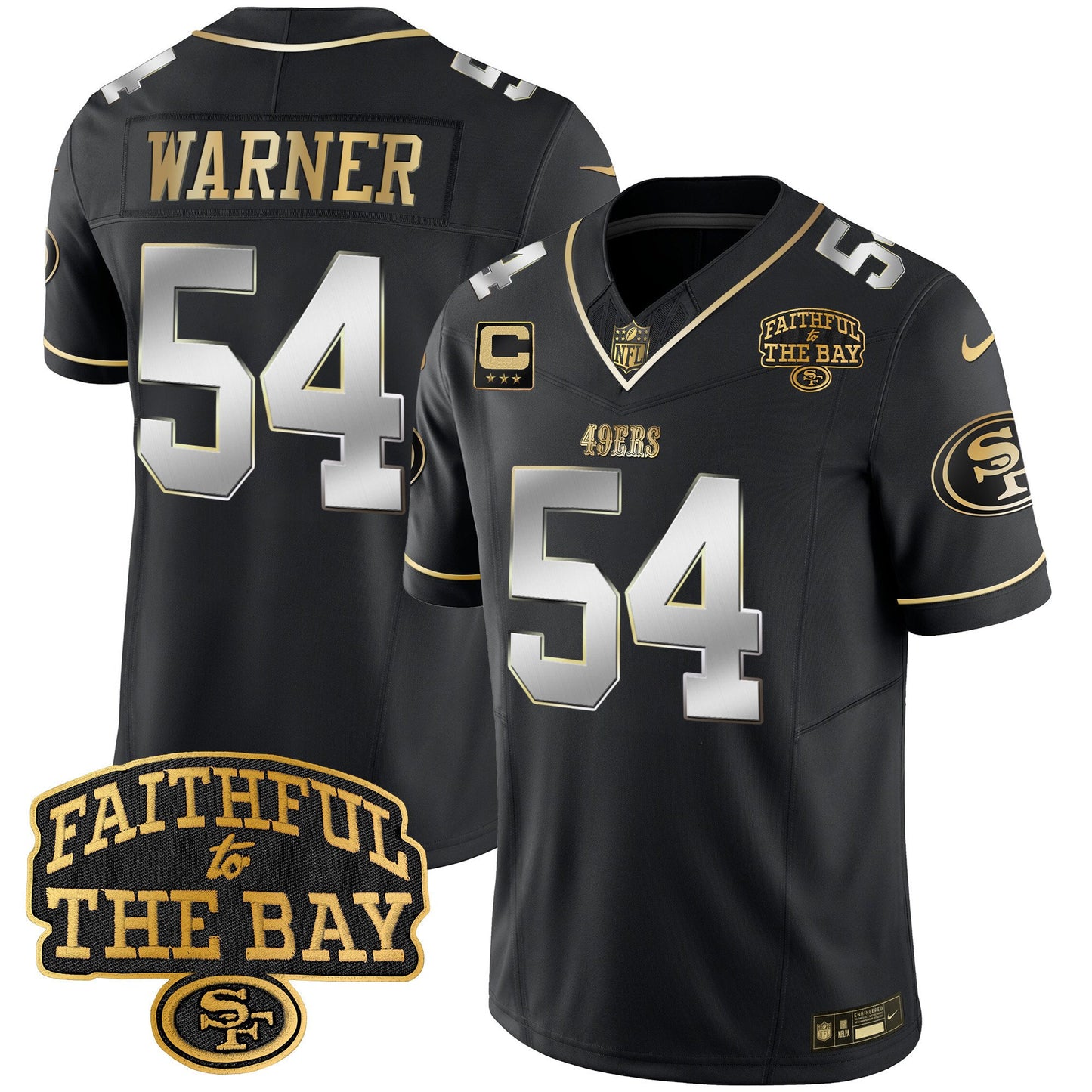 49ers Faithful To The Bay Patch Vapor Limited Jersey V8 - All Stitched