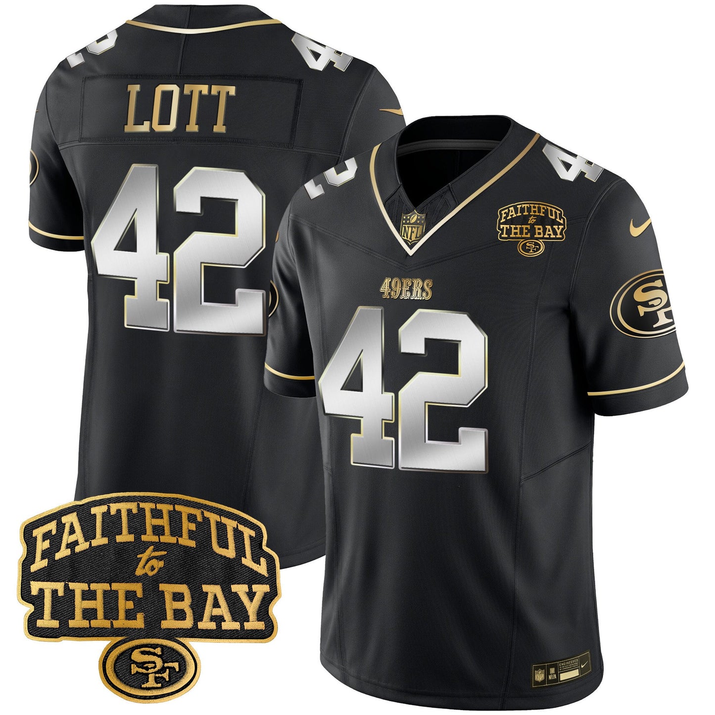 49ers Faithful To The Bay Patch Vapor Limited Jersey V8 - All Stitched