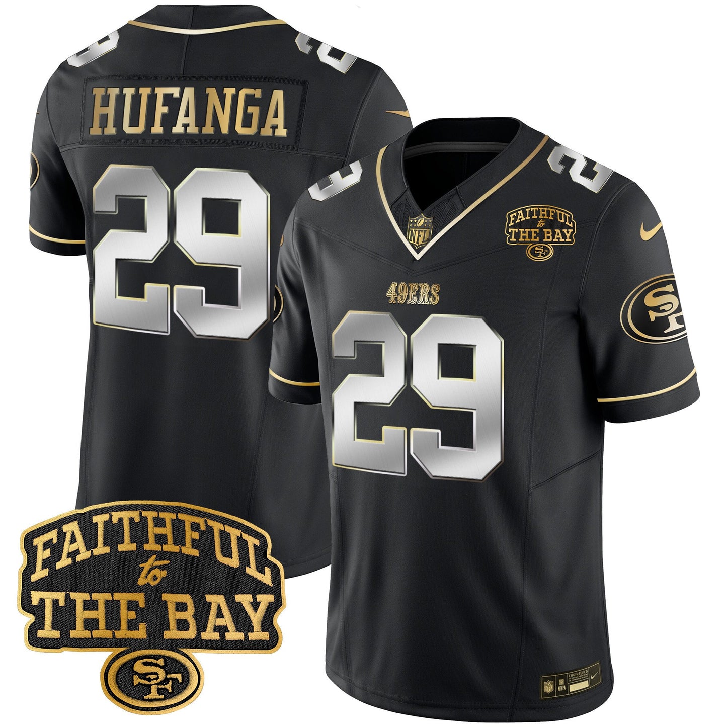 49ers Faithful To The Bay Patch Vapor Limited Jersey V8 - All Stitched