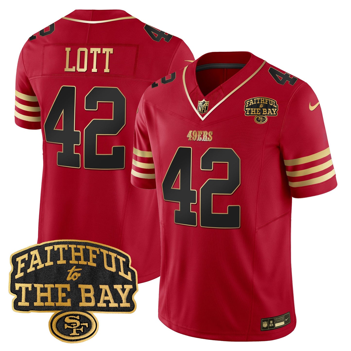 49ers Faithful To The Bay Patch Vapor Limited Jersey V8 - All Stitched