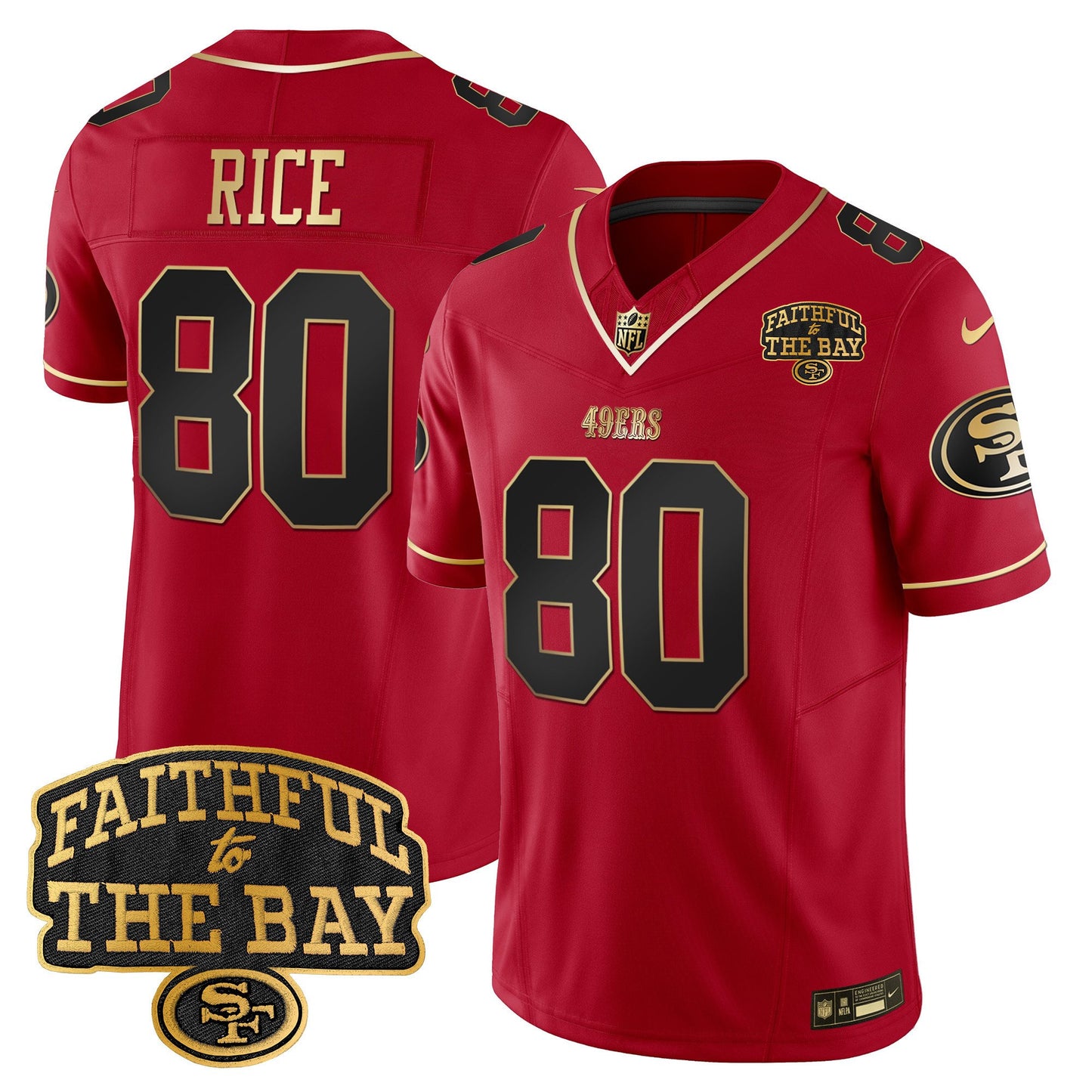 49ers Faithful To The Bay Patch Vapor Limited Jersey V8 - All Stitched