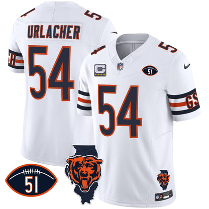 Bears Illinois Patch Vapor Jersey - All Stitched