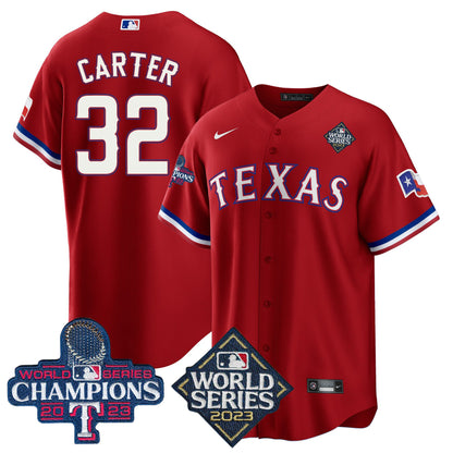 Texas Rangers 2023 World Series Champions Cool Base Jersey V4 - All Stitched