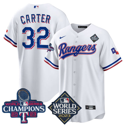 Texas Rangers 2023 World Series Champions Cool Base Jersey V4 - All Stitched