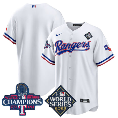 Texas Rangers 2023 World Series Champions Cool Base Jersey V4 - All Stitched