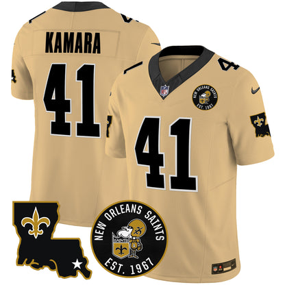 Saints EST. 1967 Patch Vapor Jersey - All Stitched