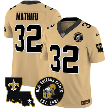 Saints EST. 1967 Patch Vapor Jersey - All Stitched