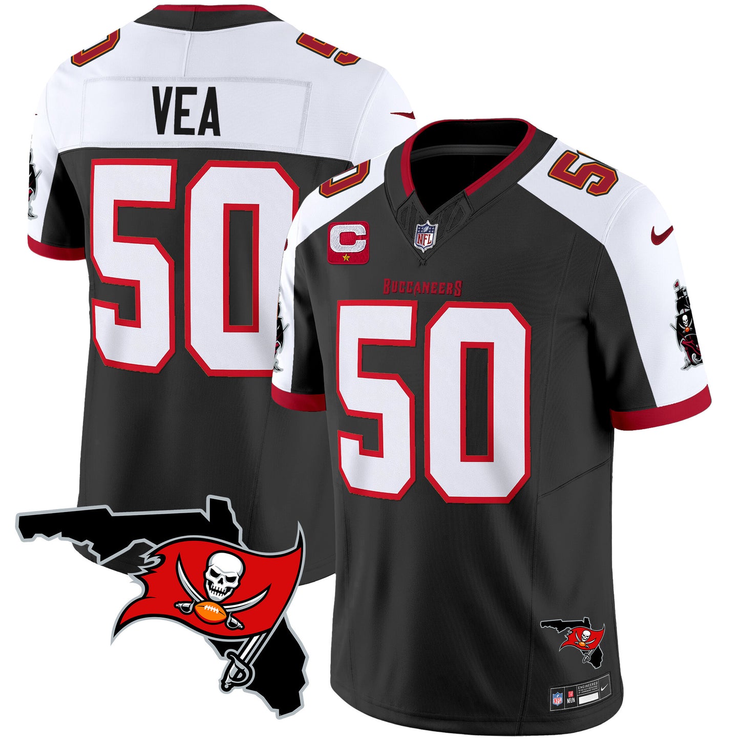 Buccaneers Florida Patch Vapor Limited Jersey - All Stitched