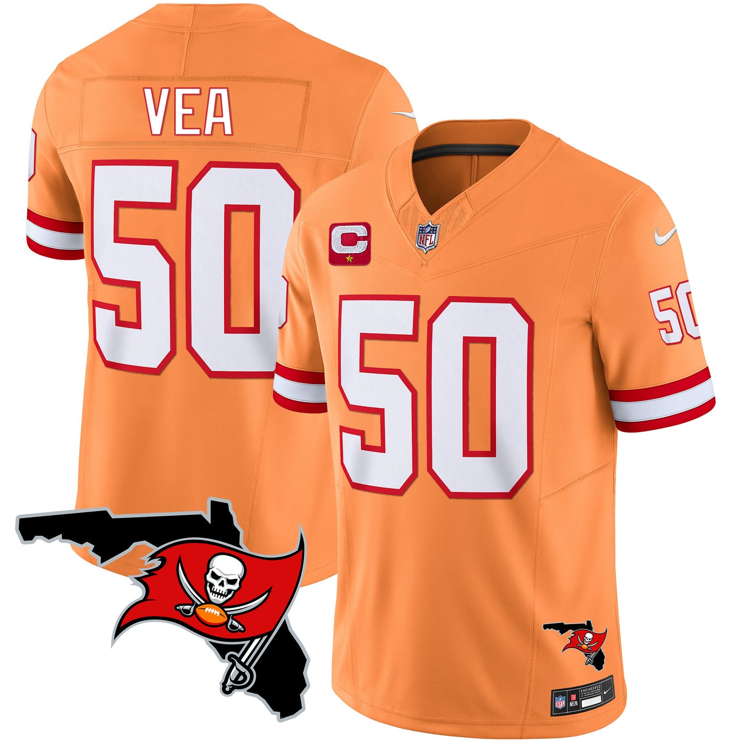 Buccaneers Florida Patch Vapor Limited Jersey - All Stitched