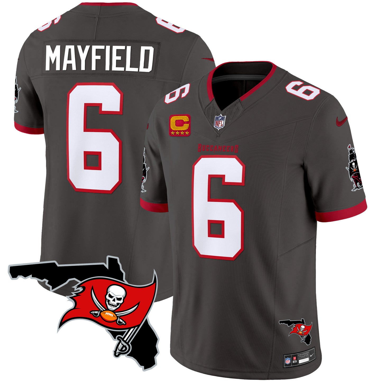 Buccaneers Florida Patch Vapor Limited Jersey - All Stitched