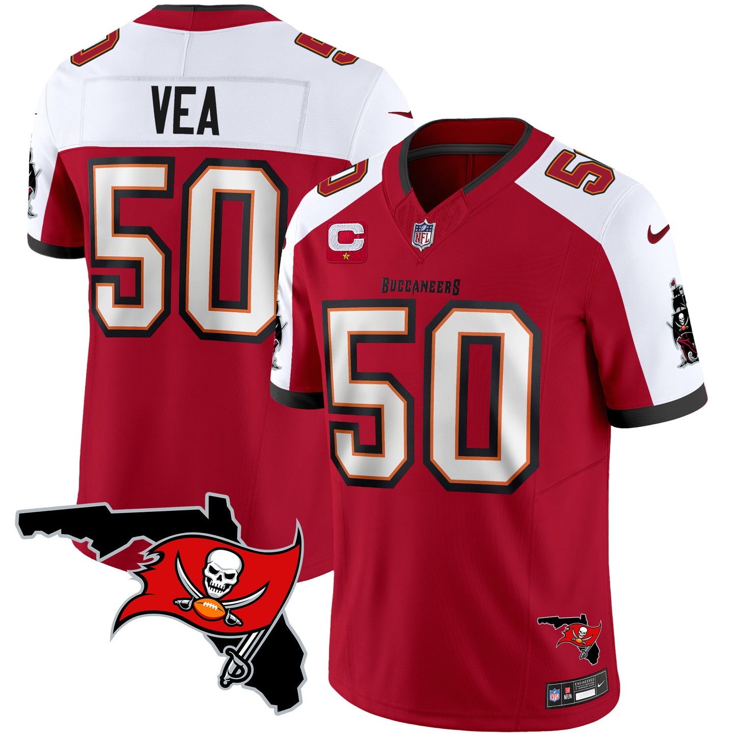 Buccaneers Florida Patch Vapor Limited Jersey - All Stitched