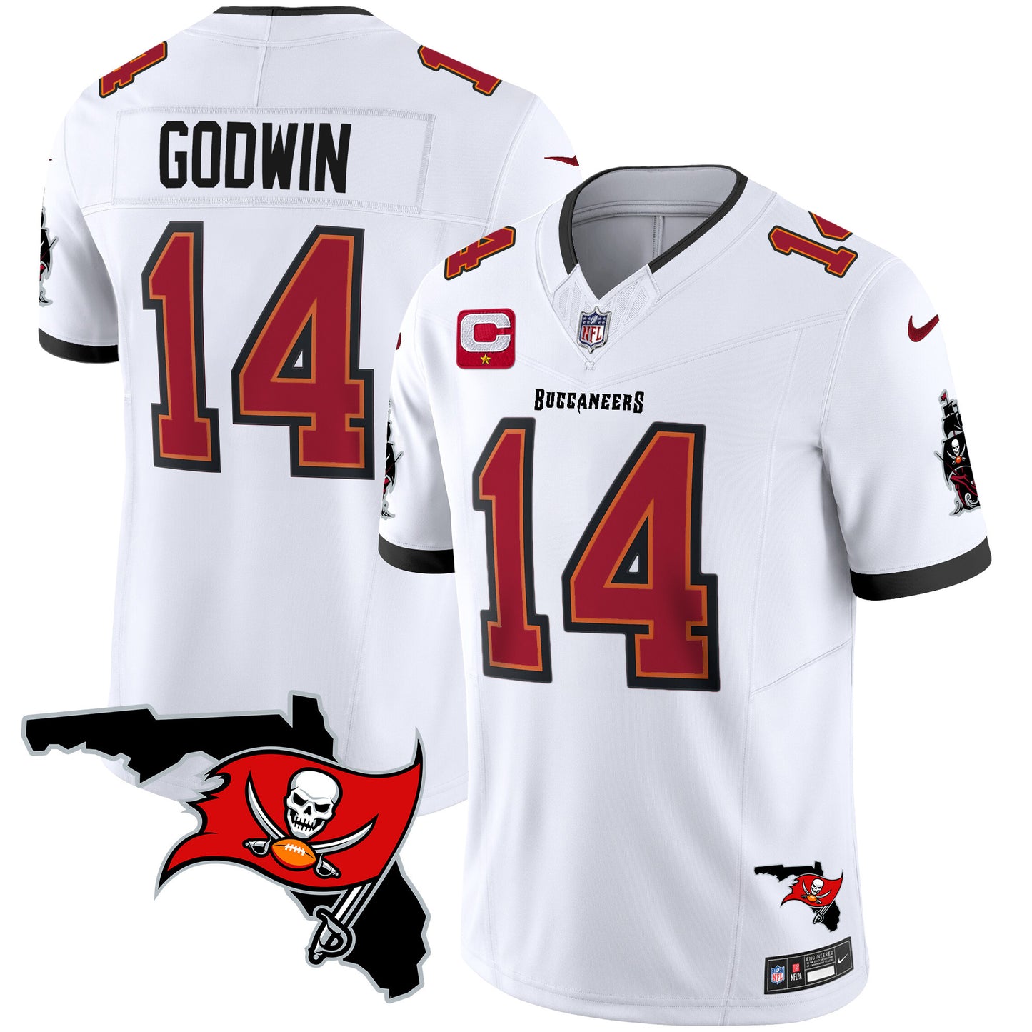 Buccaneers Florida Patch Vapor Limited Jersey - All Stitched