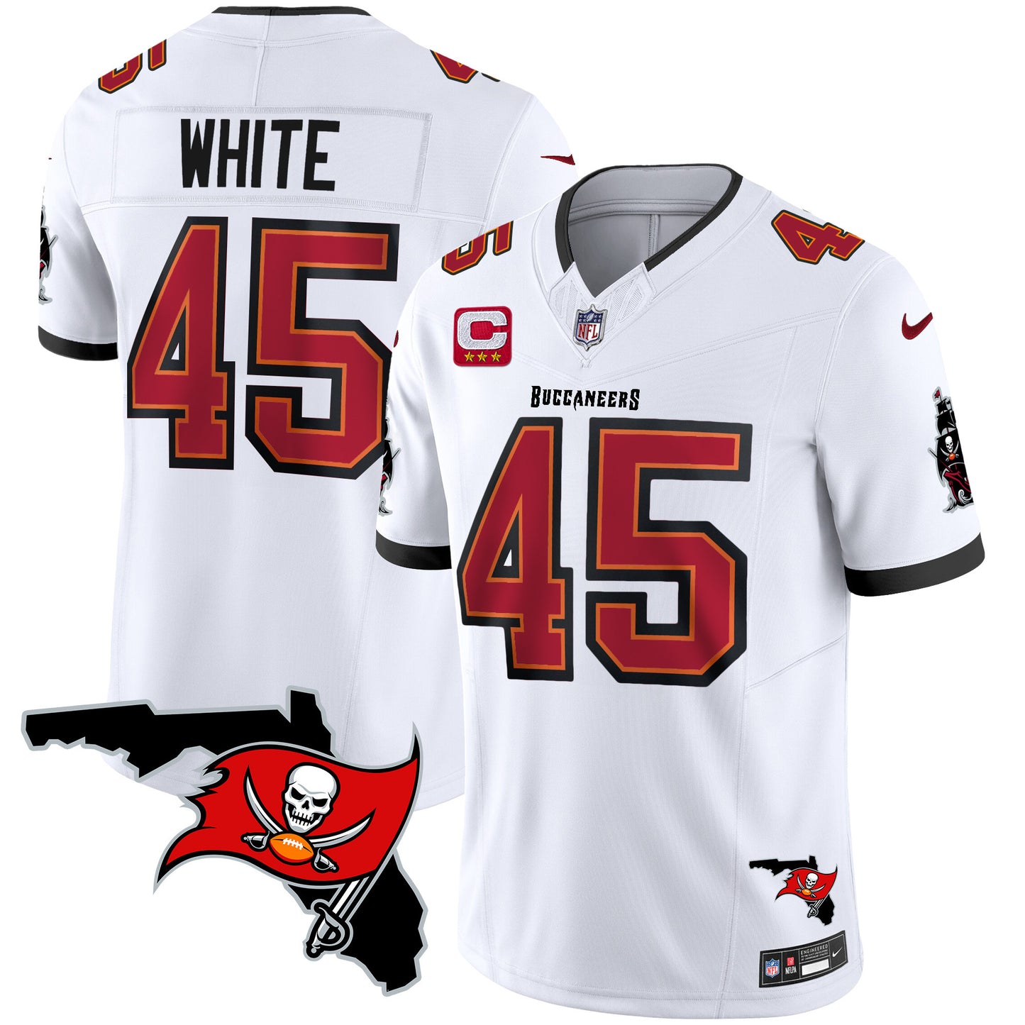 Buccaneers Florida Patch Vapor Limited Jersey - All Stitched