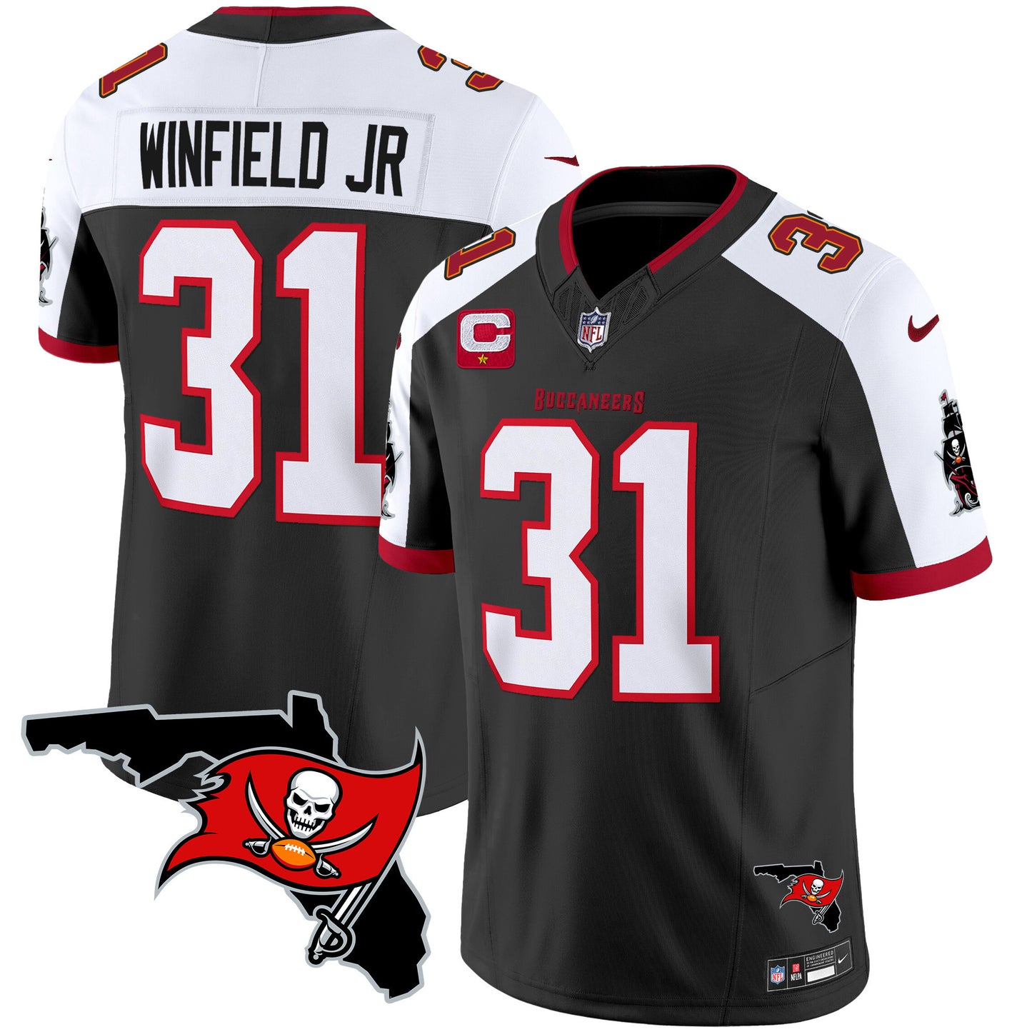 Buccaneers Florida Patch Vapor Limited Jersey - All Stitched