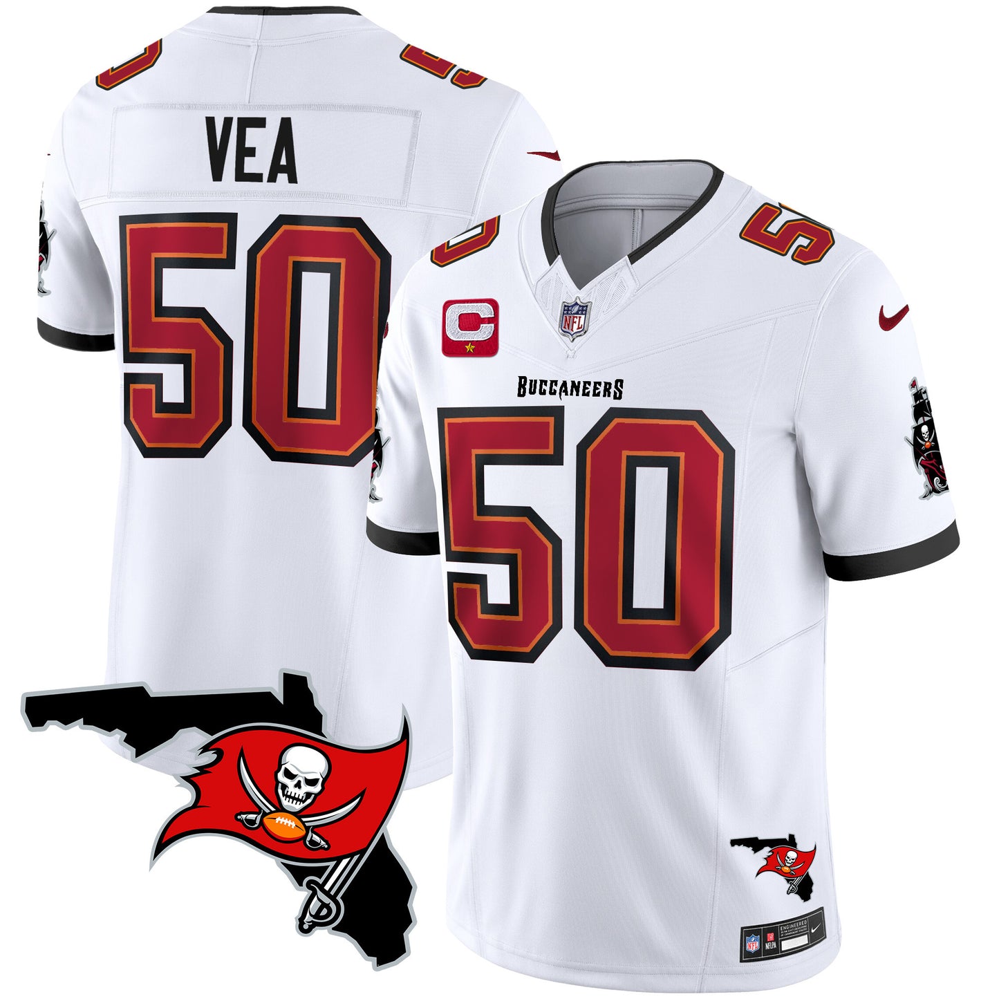 Buccaneers Florida Patch Vapor Limited Jersey - All Stitched