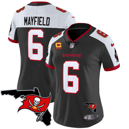 Women's Buccaneers Florida Patch Vapor Limited Jersey - All Stitched