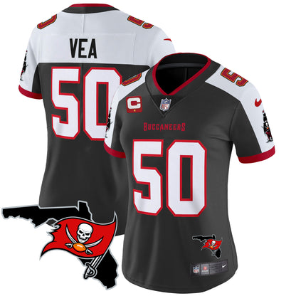 Women's Buccaneers Florida Patch Vapor Limited Jersey - All Stitched