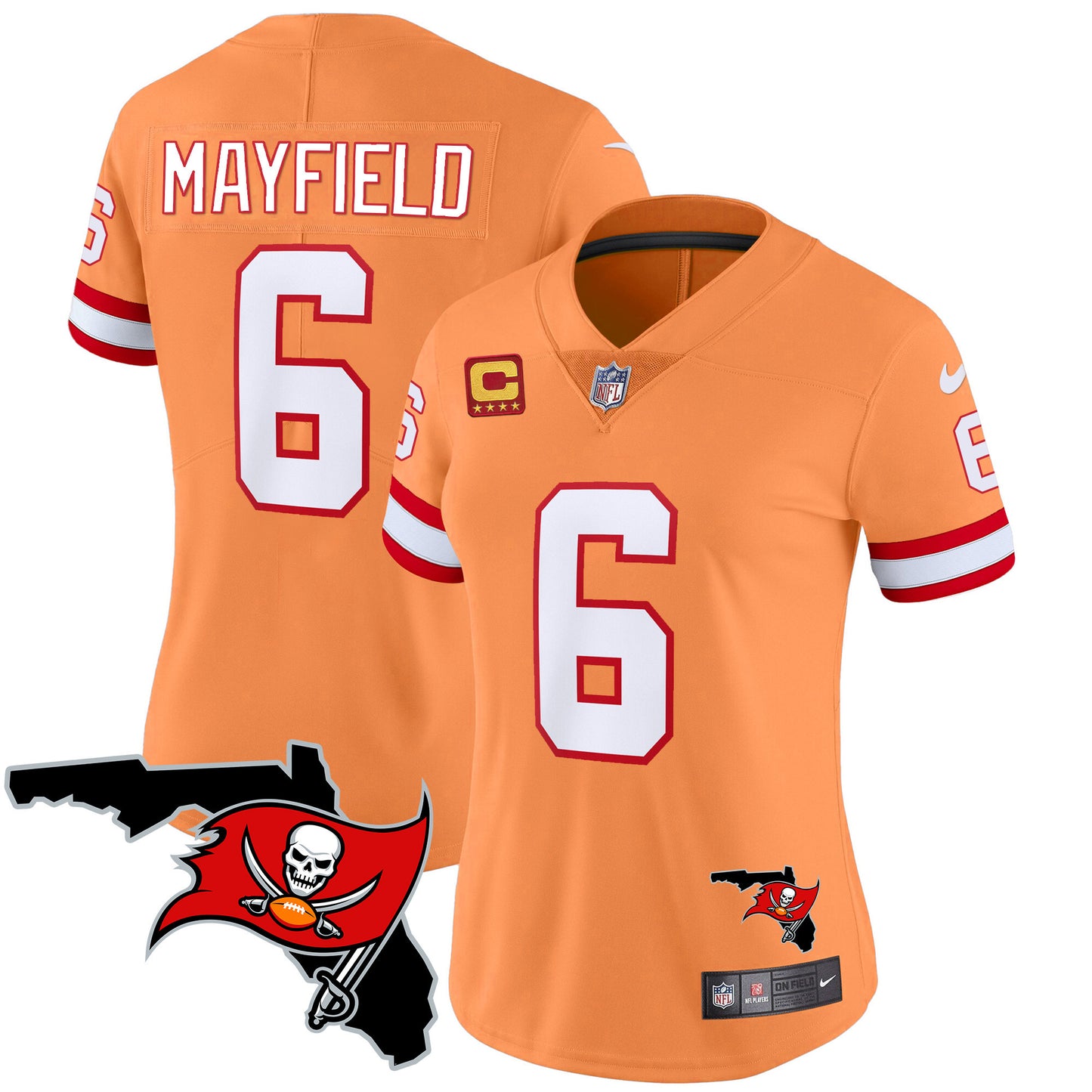 Women's Buccaneers Florida Patch Vapor Limited Jersey - All Stitched