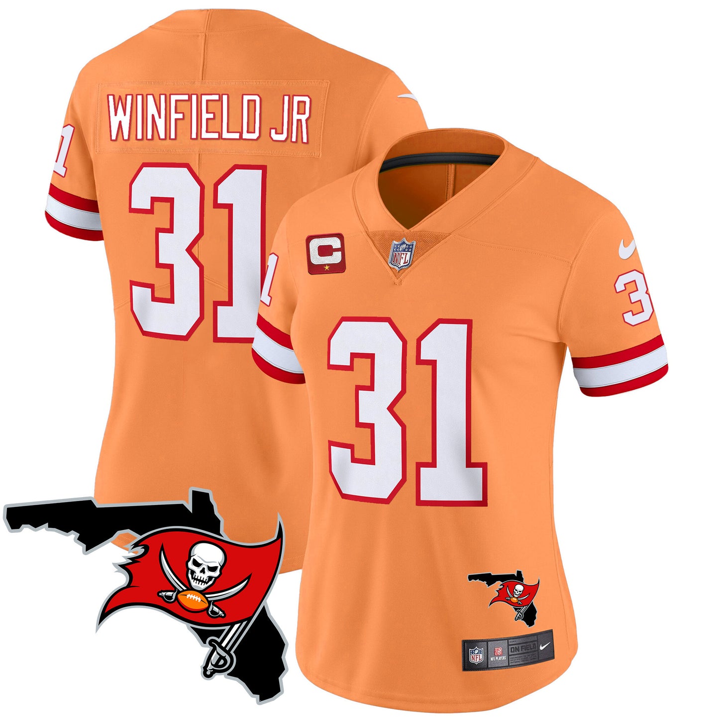 Women's Buccaneers Florida Patch Vapor Limited Jersey - All Stitched