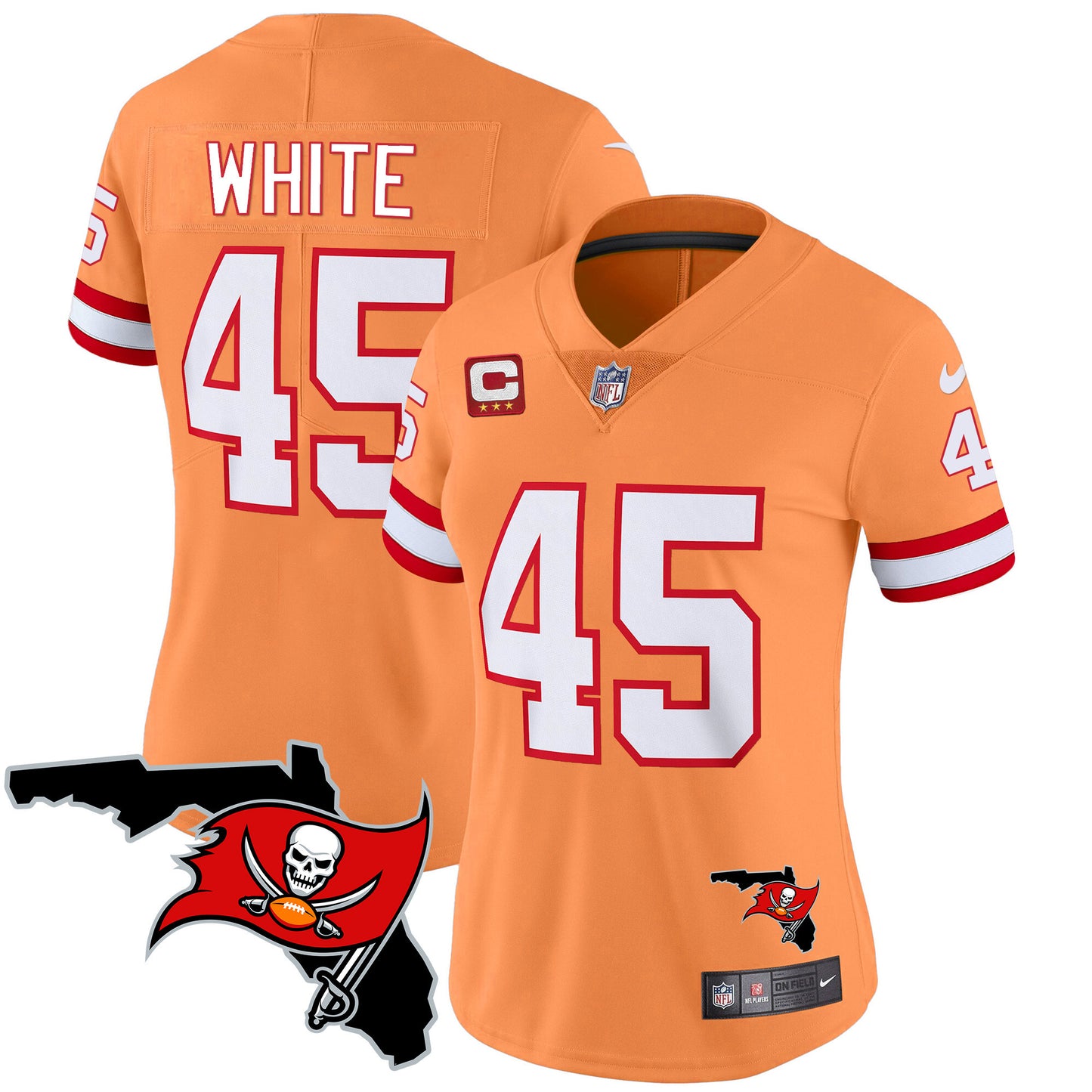 Women's Buccaneers Florida Patch Vapor Limited Jersey - All Stitched