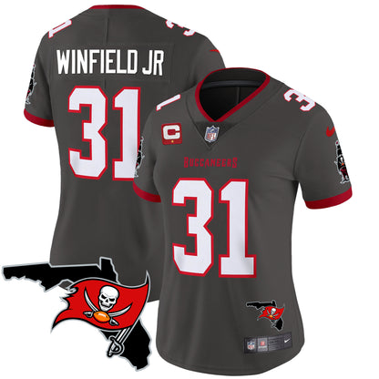 Women's Buccaneers Florida Patch Vapor Limited Jersey - All Stitched