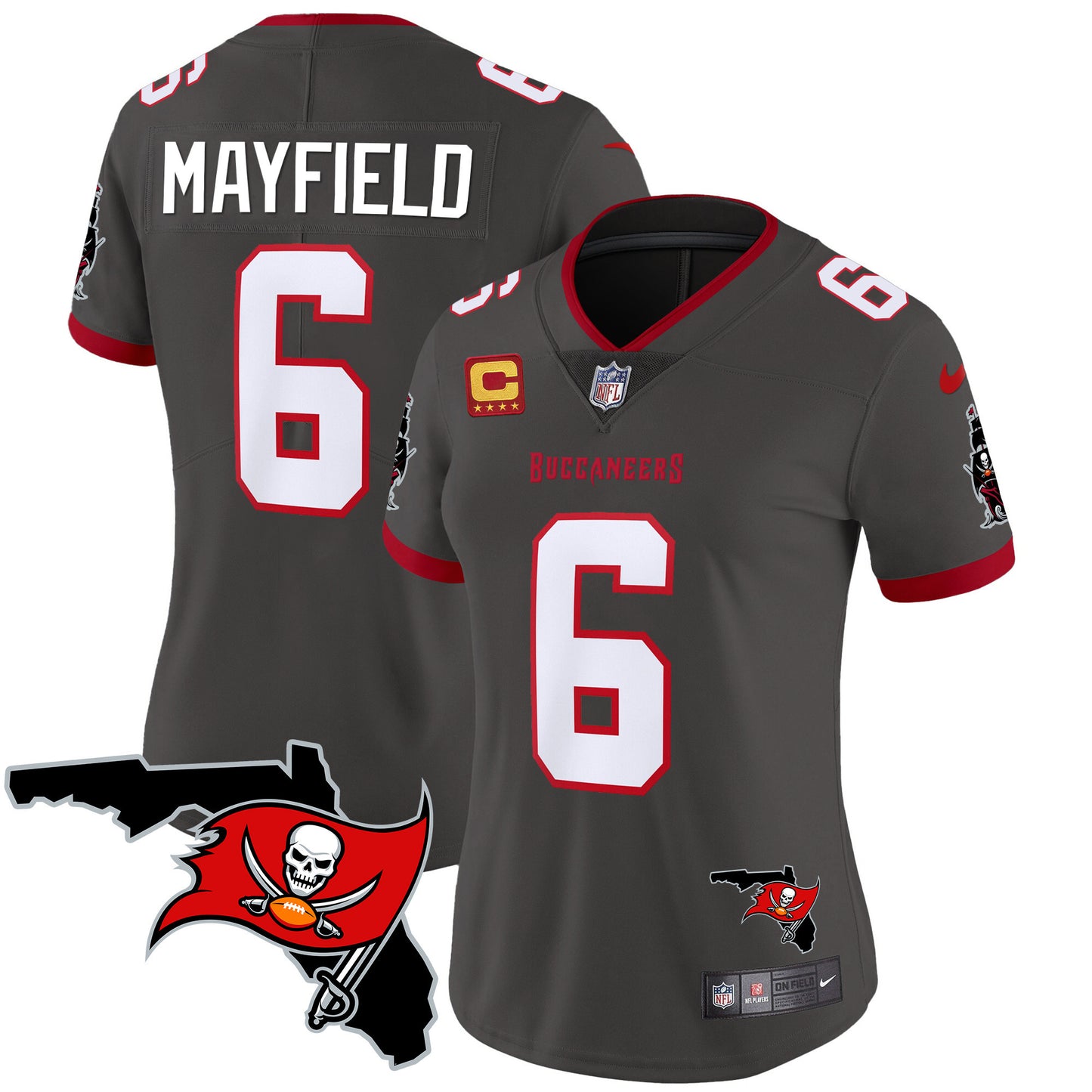 Women's Buccaneers Florida Patch Vapor Limited Jersey - All Stitched