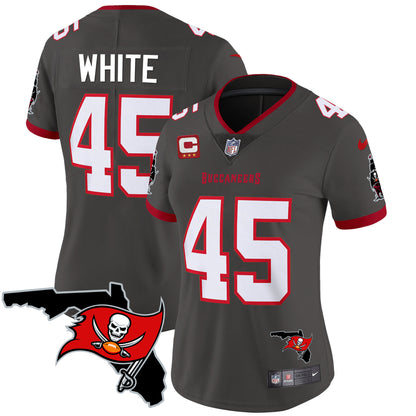 Women's Buccaneers Florida Patch Vapor Limited Jersey - All Stitched