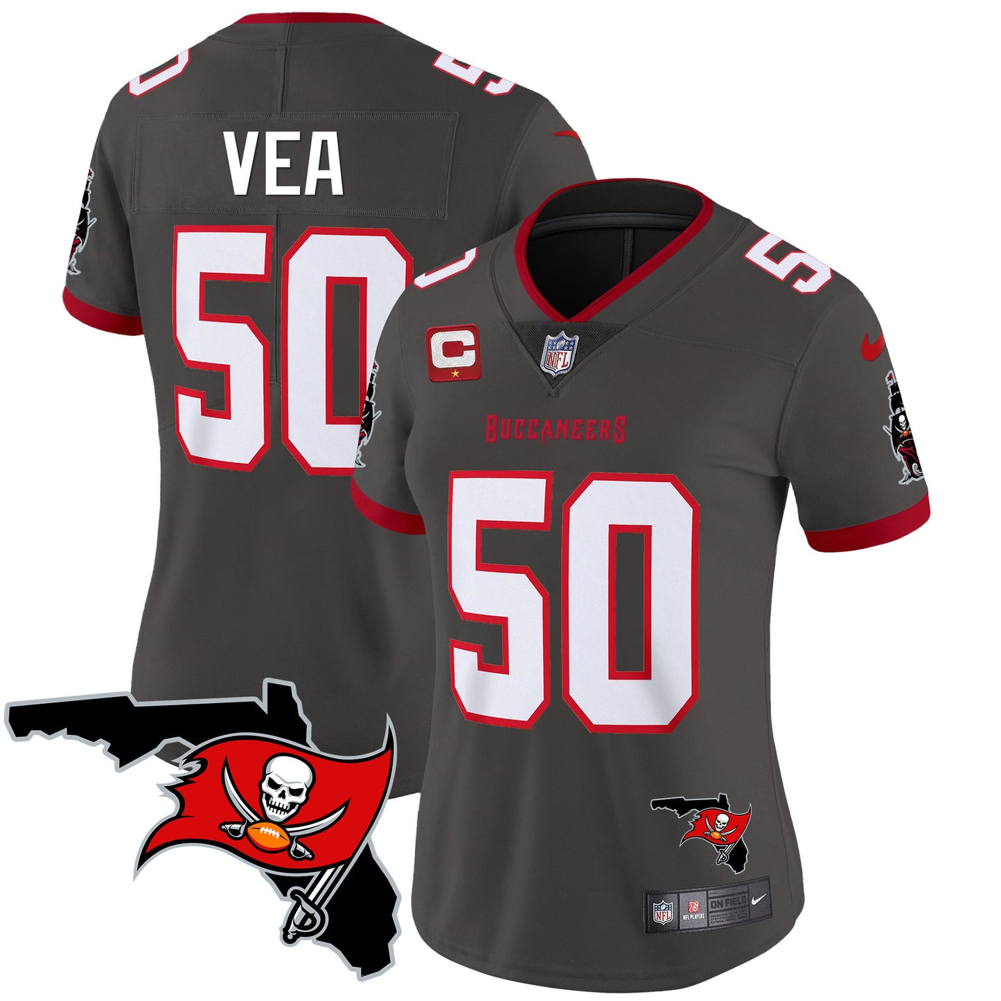 Women's Buccaneers Florida Patch Vapor Limited Jersey - All Stitched