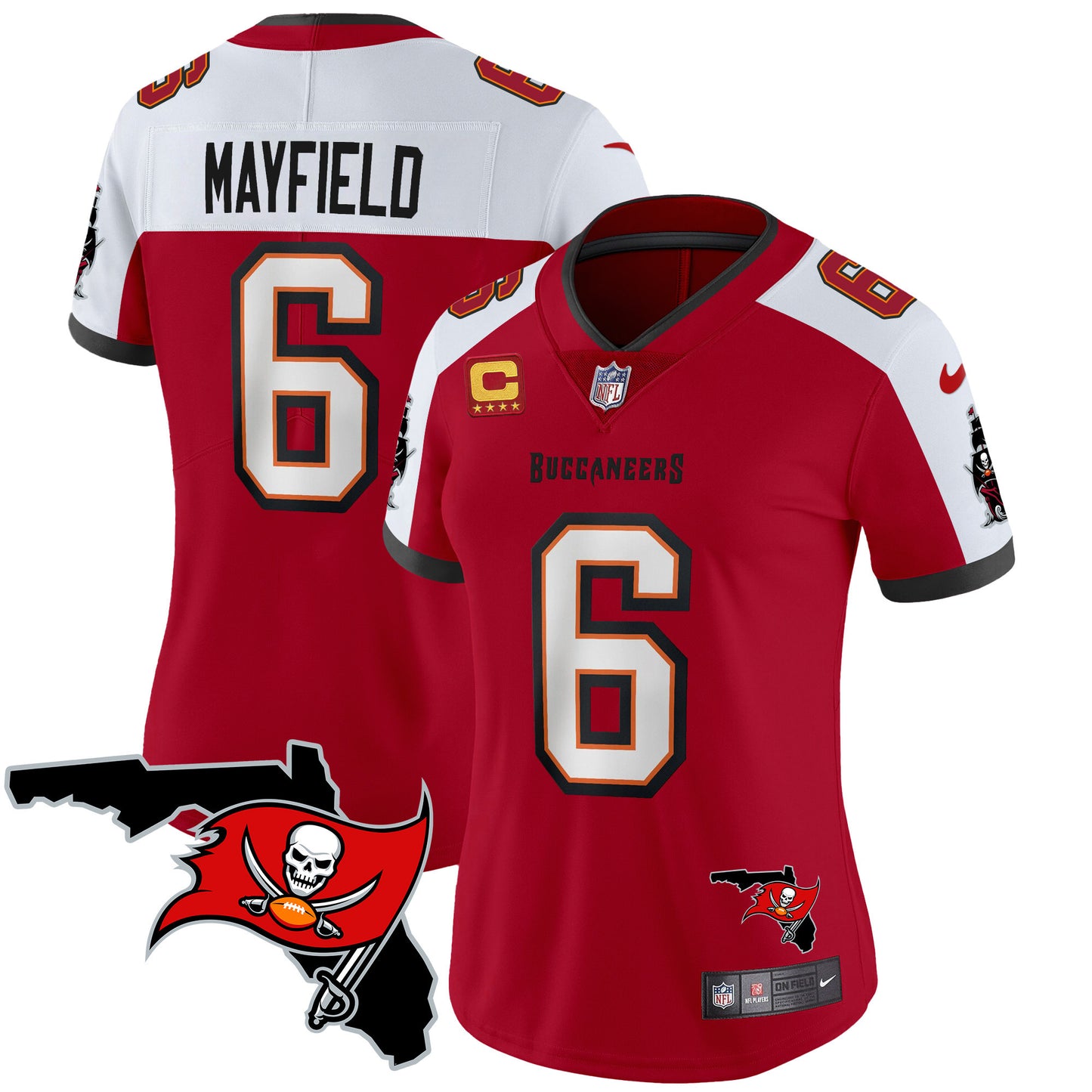 Women's Buccaneers Florida Patch Vapor Limited Jersey - All Stitched