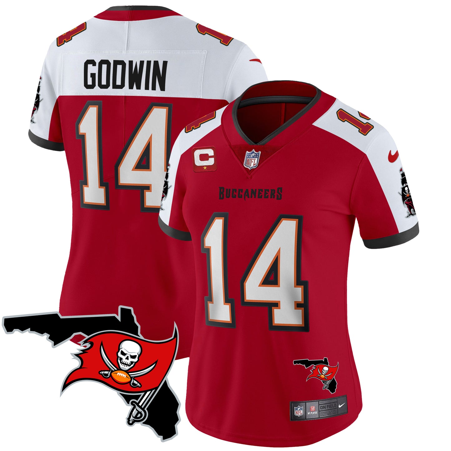 Women's Buccaneers Florida Patch Vapor Limited Jersey - All Stitched