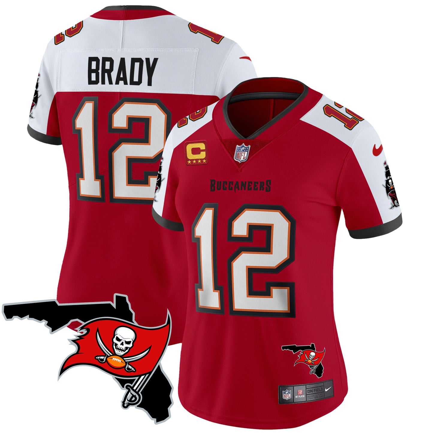 Women's Buccaneers Florida Patch Vapor Limited Jersey - All Stitched