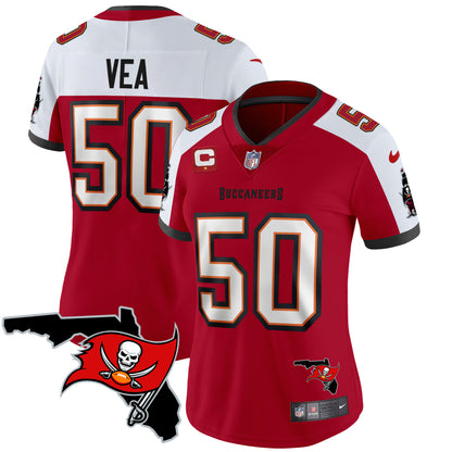 Women's Buccaneers Florida Patch Vapor Limited Jersey - All Stitched