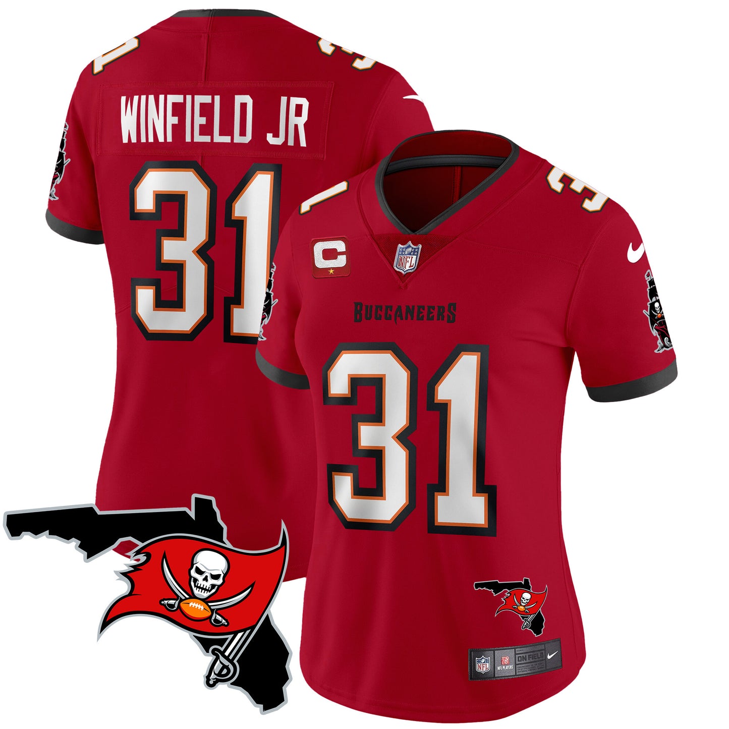 Women's Buccaneers Florida Patch Vapor Limited Jersey - All Stitched