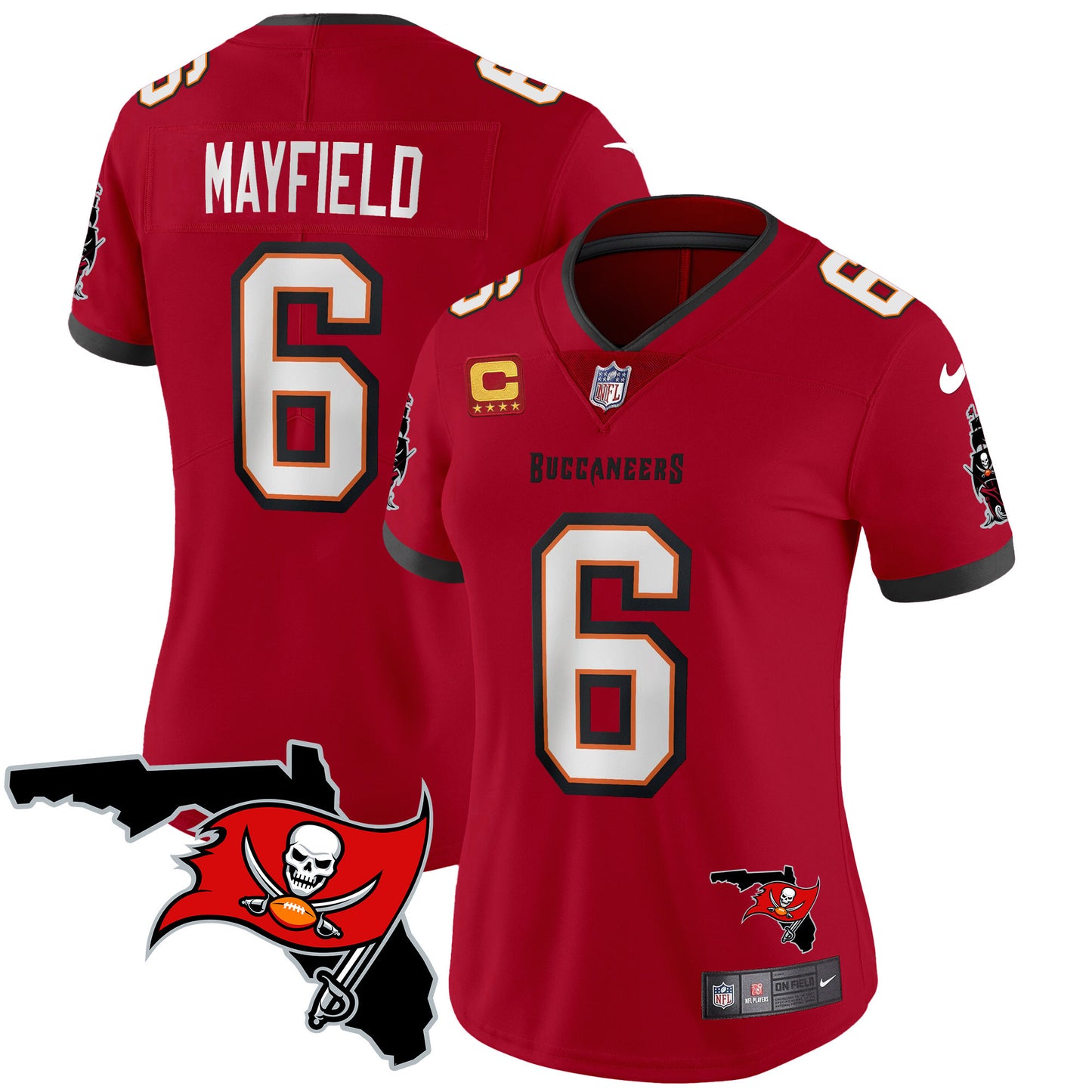 Women's Buccaneers Florida Patch Vapor Limited Jersey - All Stitched