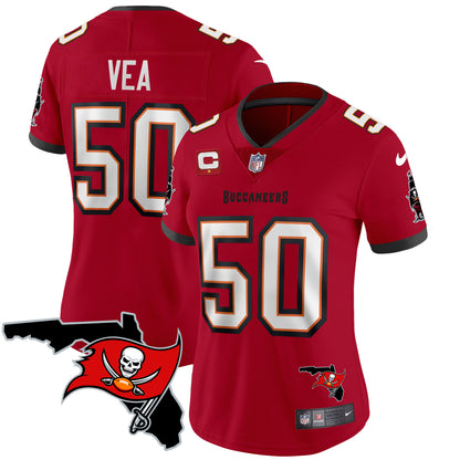 Women's Buccaneers Florida Patch Vapor Limited Jersey - All Stitched