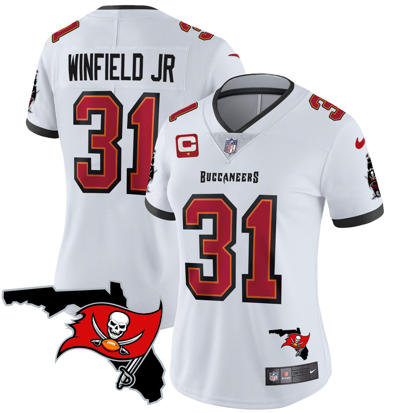 Women's Buccaneers Florida Patch Vapor Limited Jersey - All Stitched