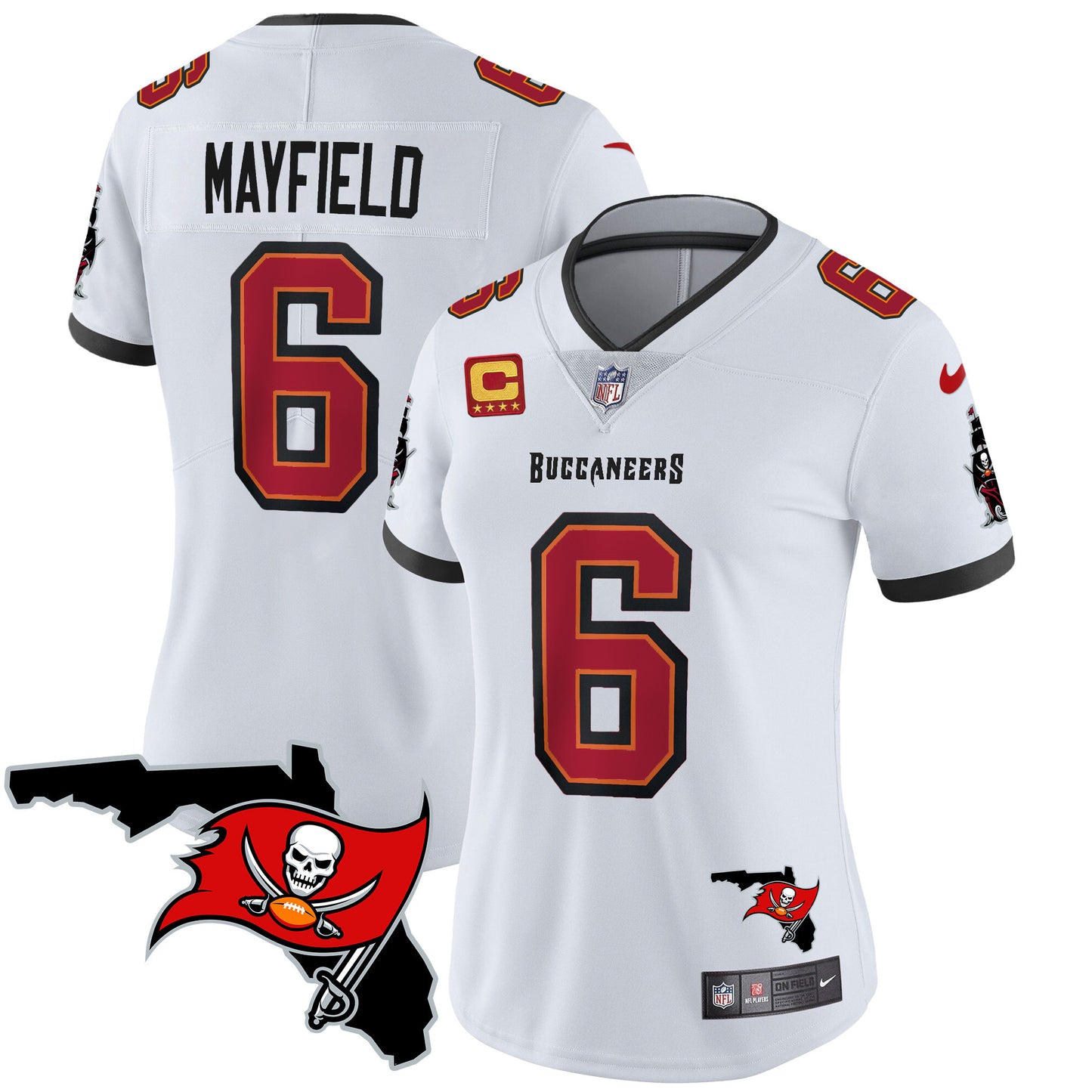 Women's Buccaneers Florida Patch Vapor Limited Jersey - All Stitched